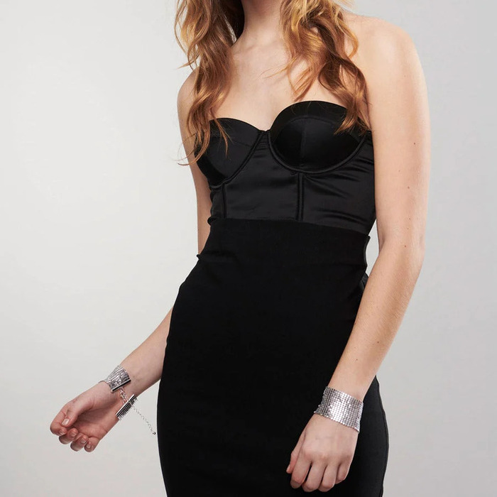 Браслеты-наручники Bijoux Indiscrets серебряные, OS