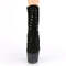 Чоботи Pleaser Adore-1020FSMG *7-дюймовий каблук, 2 3/4-дюймові черевики на шнурівці зпереду, збоку блискавка, чорні