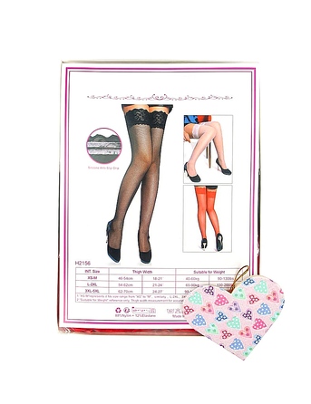 Комплект панчіх Star Night мереживні, чорні, білі, червоні, 3 пари, XS-M