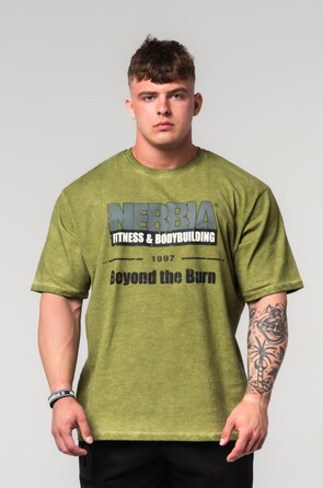 Футболка Nebbia Washed-off Oversized T-shirt HERITAGE Green 355