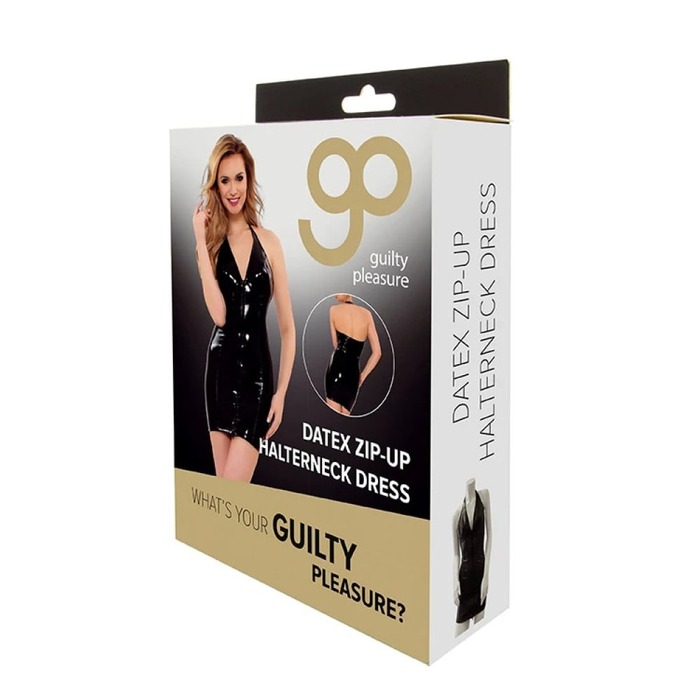 Сексуальна латексна сукня Guilty Pleasure Datex на блискавці, чорна, M
