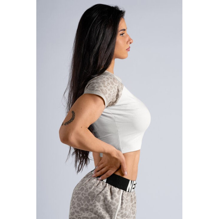 Топ Nebbia Crop Top Leopard '97 PRIMAL Cream Leopard 861