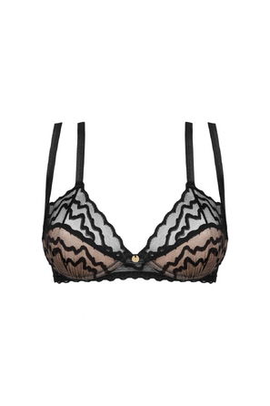 Бюстгальтер на косточках Obsessive Arienna и с двойными бретелями, черный, M/L