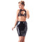 Спідниця з латексу до колін LateX ROK midi чорна, L