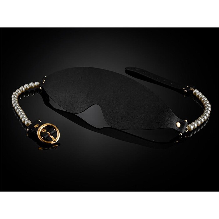 Маска BDSM Boudoir Pearl Blindfold Guilty Pleasure, чорно-золота
