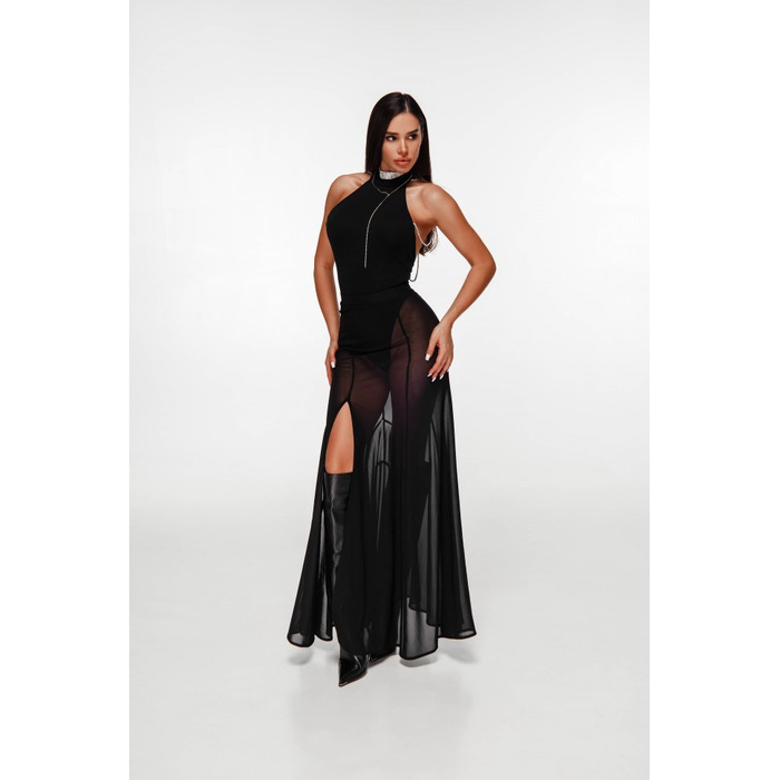 Спідниця довга сітчаста Fitzona Black Mesh Skirt Dessert 4279899B