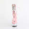 Босоніжки Pleaser Delight-624RS *6 дюймів на підборах, 1 3/4 дюйма з манжетою на щиколотці PF RS, блискавка ззаду, світло-рожеві/прозорі
