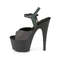 Босоніжки Pleaser Adore-709REFL *7 дюймів на підборах, 2 3/4 дюйма з ремінцем на щиколотці, зелені/чорні