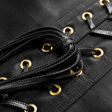 Корсет эротический под грудь UPKO, размер S, с пестисами в комплекте, черный