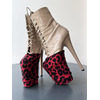 Захисти для Платформи Взуття Animal Print для Pole Dance Heels Захист та Стиль - червоний леопард