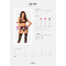 Комплект латексний з поясом для панчох Obsessive Norides 3-pcs set XS/S