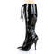Чоботи Pleaser на шнурівці Boots Seduce-2020, 5 дюймів, з блискавкою збоку, чорні