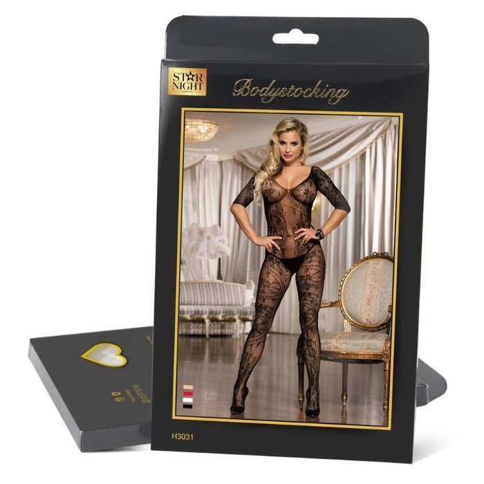 Комбинезон кружевной Star Night с открытым доступом и цветочным принтом, черный