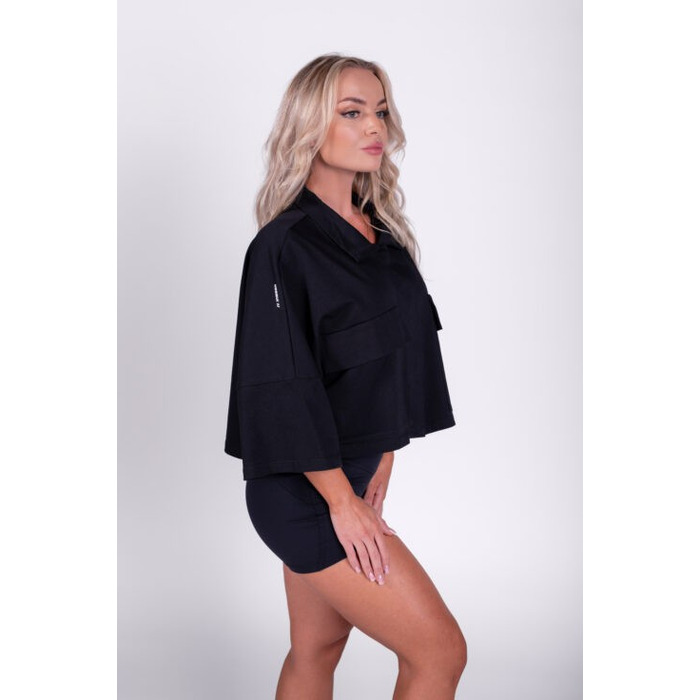Сорочка Nebbia Boxy Cropped Shirt With Pockets Black 598 UNI
