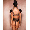 Мереживний комплект Star Night Sexy Set з пір'ям та ланцюжками, чорний, XS-S (без коробки)