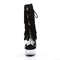 Чоботи Pleaser Boots Delight-1017TF *6 дюймів на підборах, 1 3/4 дюйма з відкритим носком/п'ятою, різьбленою бахромою, прозорі