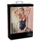 Боді еротичне Abierta Fina Rhinestone 85B/L з панчохами та ланцюжком