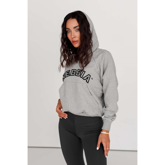 Худі Nebbia Iconic HERO Sweatshirt with a hoodie Light Grey 581