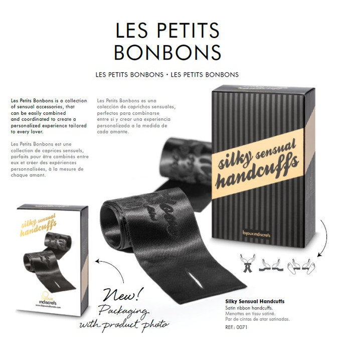 Атласные ленты-наручники Silky Sensual Bijoux Indiscrets