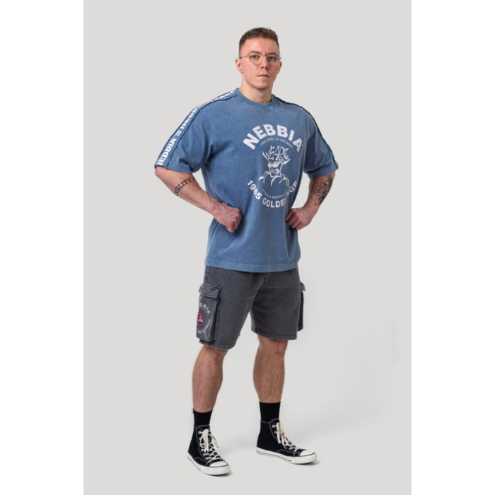 Футболка Nebbia Washed Oversized T-Shirt GOLDEN AGE Blue 790
