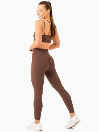 Легінси Level Up High Waisted Scrunch Leggings - Chocolate