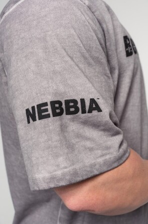 Футболка Nebbia Washed-off Heavyweight Cotton Oversized T-shirt GRIND Light Grey 370
