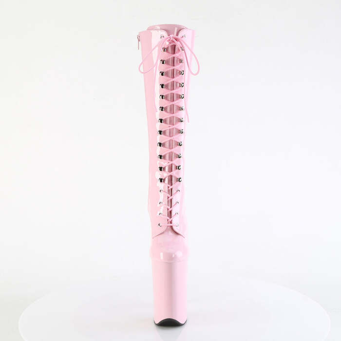 Сапоги Infinity-2020, каблук 9 дюймов, высота 5 1/4 дюйма, шнуровка, молния сбоку, нежно-розовый