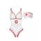 Спокусливий костюм медсестри S/M Sunspice, білий, 2 предмети