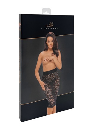 Юбка кружевная, Noir Handmade F302 Ambivalence, со шнуровкой, черная, размер М