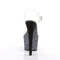 Босоножки Pleaser Adore-708OMBRE, каблук 7 дюймов, ремешком на щиколотке шириной 2 3/4 дюйма с блестками и эффектом омбре, прозрачный/серебристый