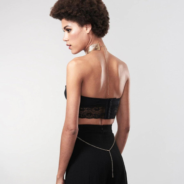 Ожерелье-ошейник с цепочкой Bijoux Indiscrets золотое, 59 см