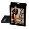 Боді вінілове в комбінації з сіткою та V-подібним вирізом Star Night на блискавці, чорний, M