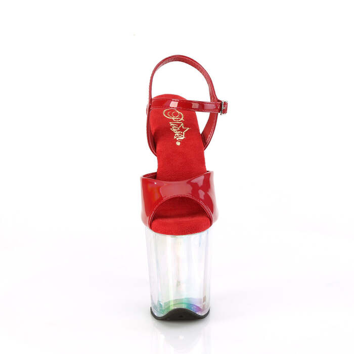 Босоніжки Flamingo-809HT *8 дюймів на підборах, 4 дюйми з голографічним тоніком та ремінцем на щиколотці, червоні