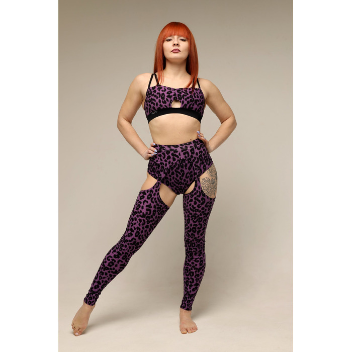 Intrigue Wild — Легінси З Анімалістичним Принтом Для Pole Dance, Exotic Та Heels - фіолетовий леопард