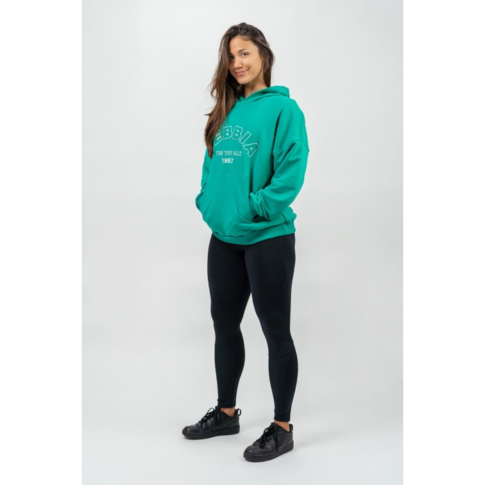Худі Nebbia Branded Oversized Hoodie Gym Rat Green 256