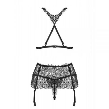 Комплект Obsessive Chiccanta 3 pcs set black S/M