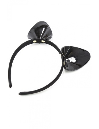 Ушки кошки глянцевые, черные