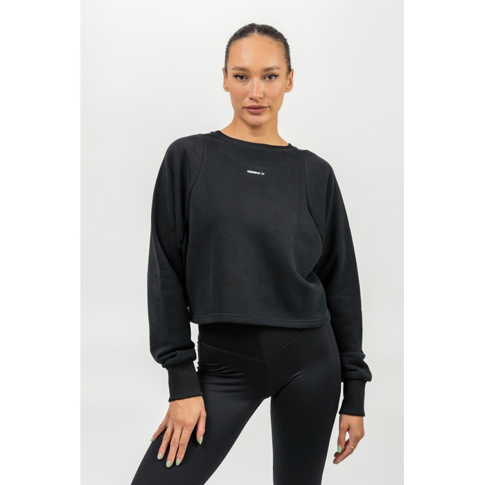 Світшот Nebbia Crop Crew Neck Sweatshirt GYM SPIRIT Black 483