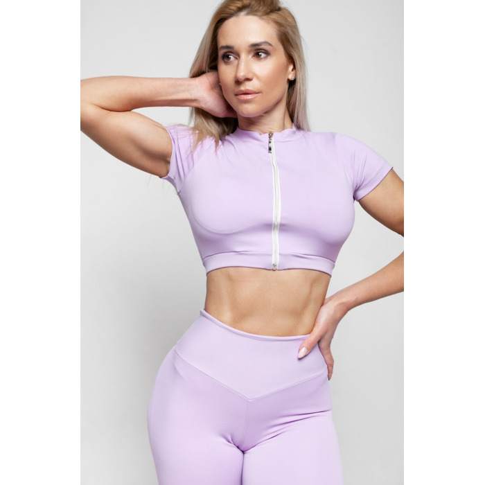 ТОП LILAC TOP WITH SLEEVES AND ZIPER IN FRONT