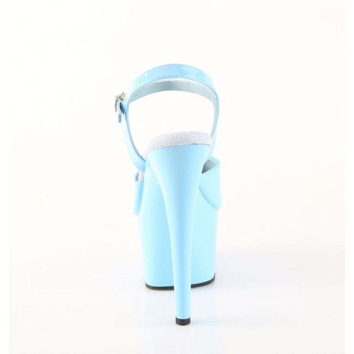 Босоніжки Adore-709 на підборах 7 дюймів, босоніжки з ремінцем на щиколотці 2 3/4 дюйма, світло-блакитні