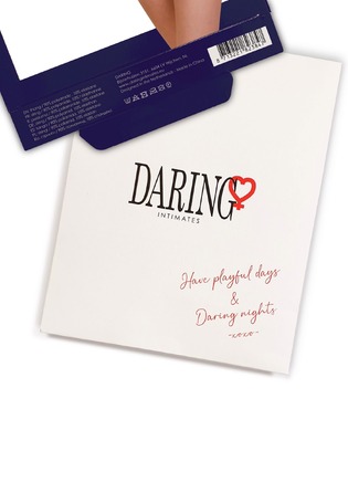 Трусики стрінги з відкритим доступом та вишивкою у вигляді метелика Daring Intimates Valerie, S/M