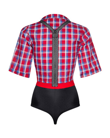 Костюм для рольових ігор Obsessive Worker Girl Чорно-червоний S\M