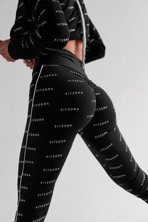 Легінси FZ Black Leggings with Logo All Over