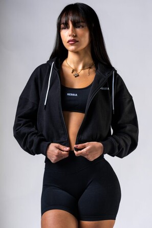 Спортивна кофта Nebbia Relaxed Zip Hoodie POWER Black 895