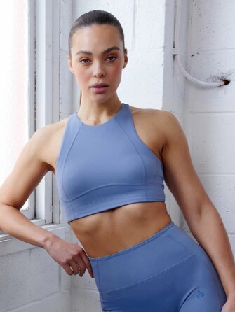Топ NKD Frame Long Line Sports Bra - Stonewash Blue