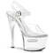 Босоніжки Pleaser Tipjar-708-2 на підборах 7 дюймів, з ремінцем на щиколотці 2 3/4 дюйма, прозорі
