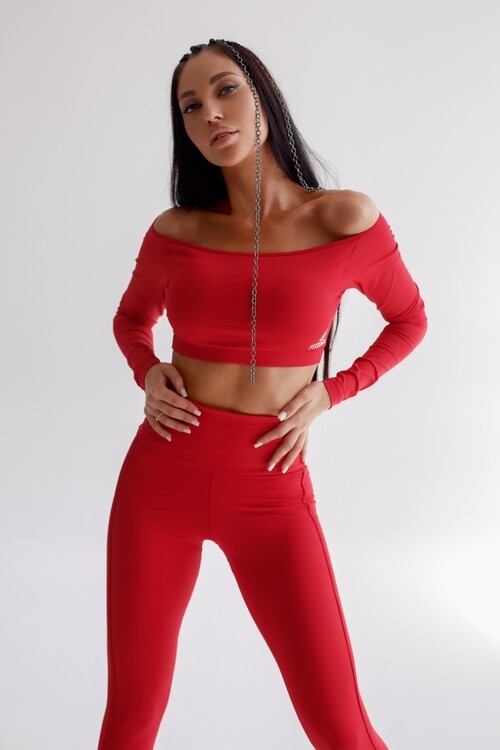ТОП RED TOP OFF THE SHOULDER 14672