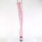 Сапоги Pleaser Bejeweled-3011-7, каблук 7 дюймов, высота 2 3/4 дюйма, открытый носок, боковая молния, нежно-розовый