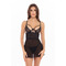 Прозорий пеньюар із трусиками 2PC BONDAGE STRAPPING CHEMISE SET BLACK, S/M