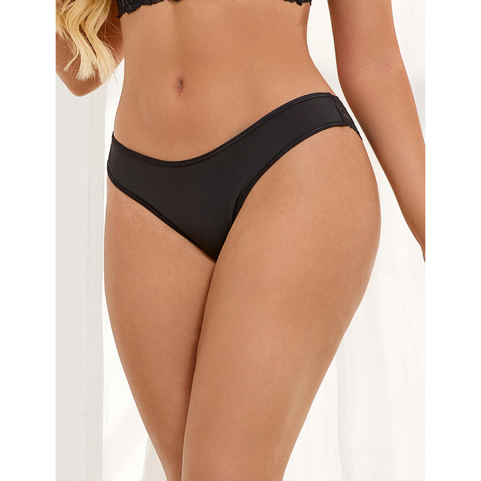 Трусики с кружевом сзади Star Night, чёрные, M-L